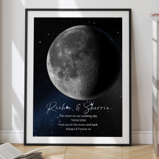 Your Moon Phase with the Stars and Planets on your special day