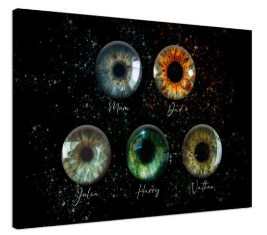 Family Iris Portrait – Personalised Wall Art of your Eyes - Image 2